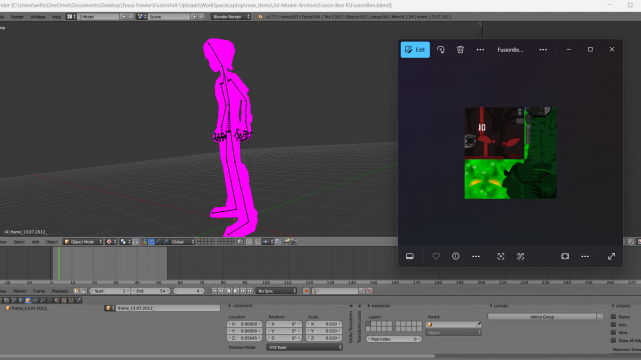 Project R : Fusion Ben model .blend (RIGGED)