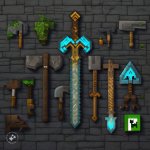 Minecraft-enchanted-tools_-sword_-pickaxe_-axe_-shovel.jpeg