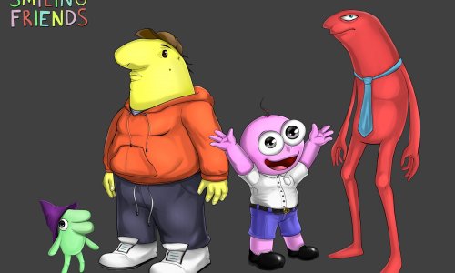 FusionFall Smiling Friends artwork designs